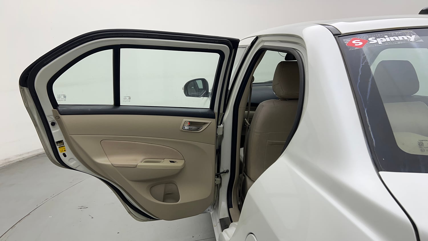 Used 2013 Maruti Suzuki Swift Dzire VXI Petrol Manual interior LEFT REAR DOOR OPEN VIEW