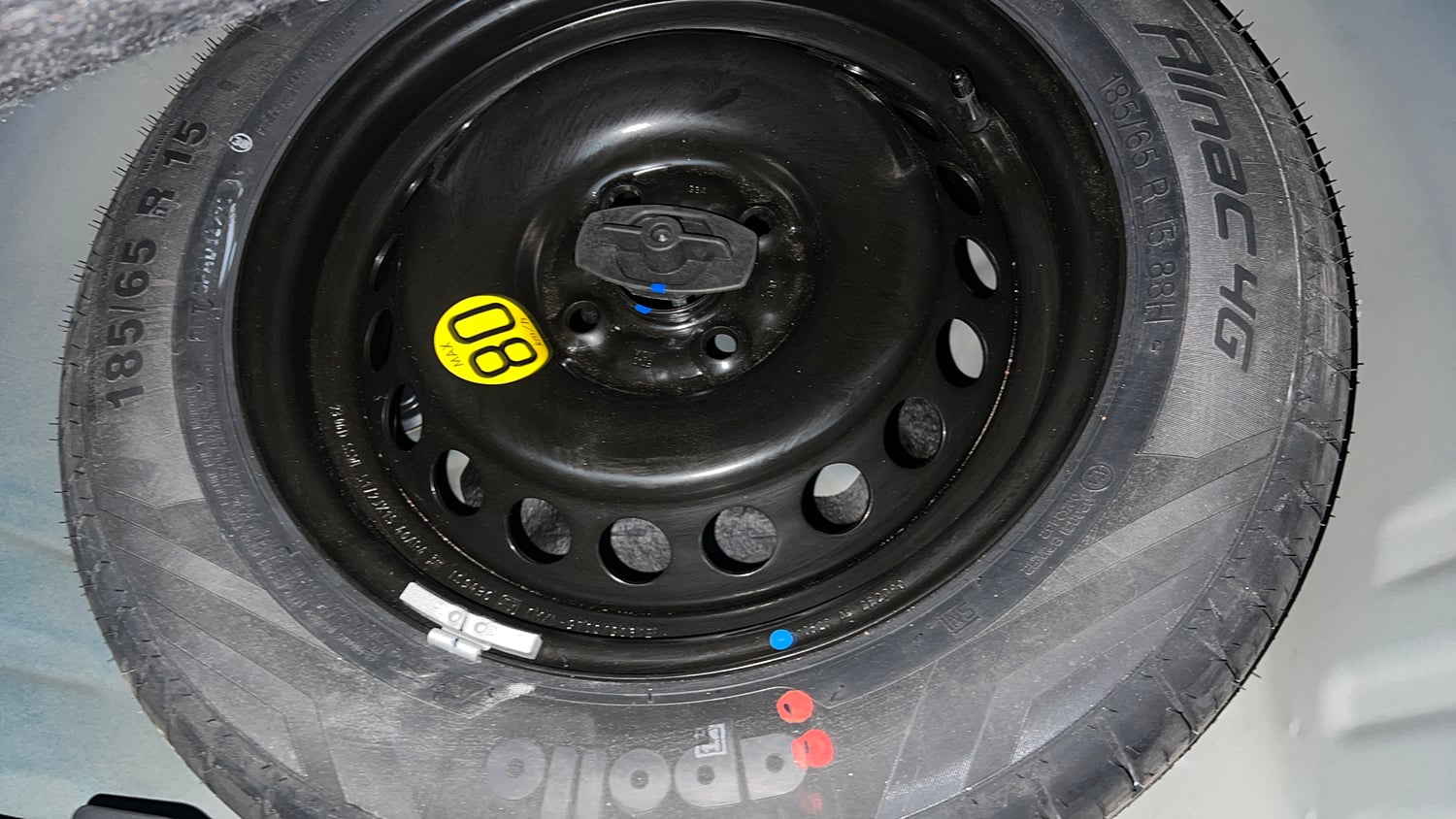 Used 2023 Maruti Suzuki Baleno Alpha AGS Petrol Automatic tyres SPARE TYRE VIEW