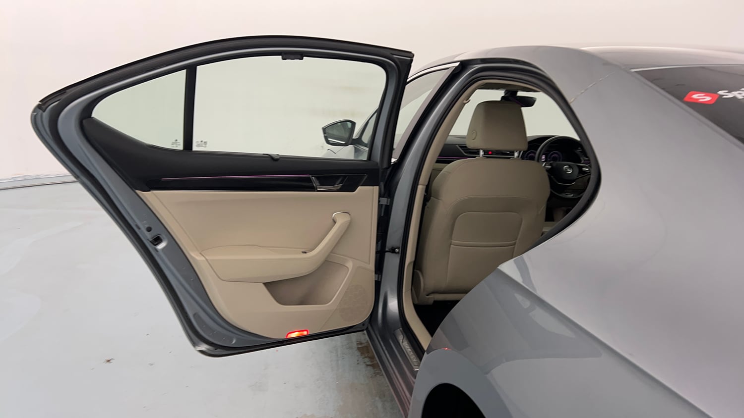 Used 2021 Skoda Superb L&K AT Petrol Automatic interior LEFT REAR DOOR OPEN VIEW
