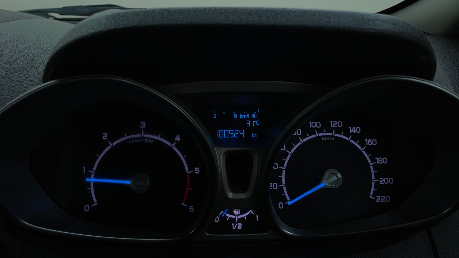 Used 2016 Ford EcoSport Titanium 1.5L TDCi Diesel Manual interior CLUSTERMETER VIEW