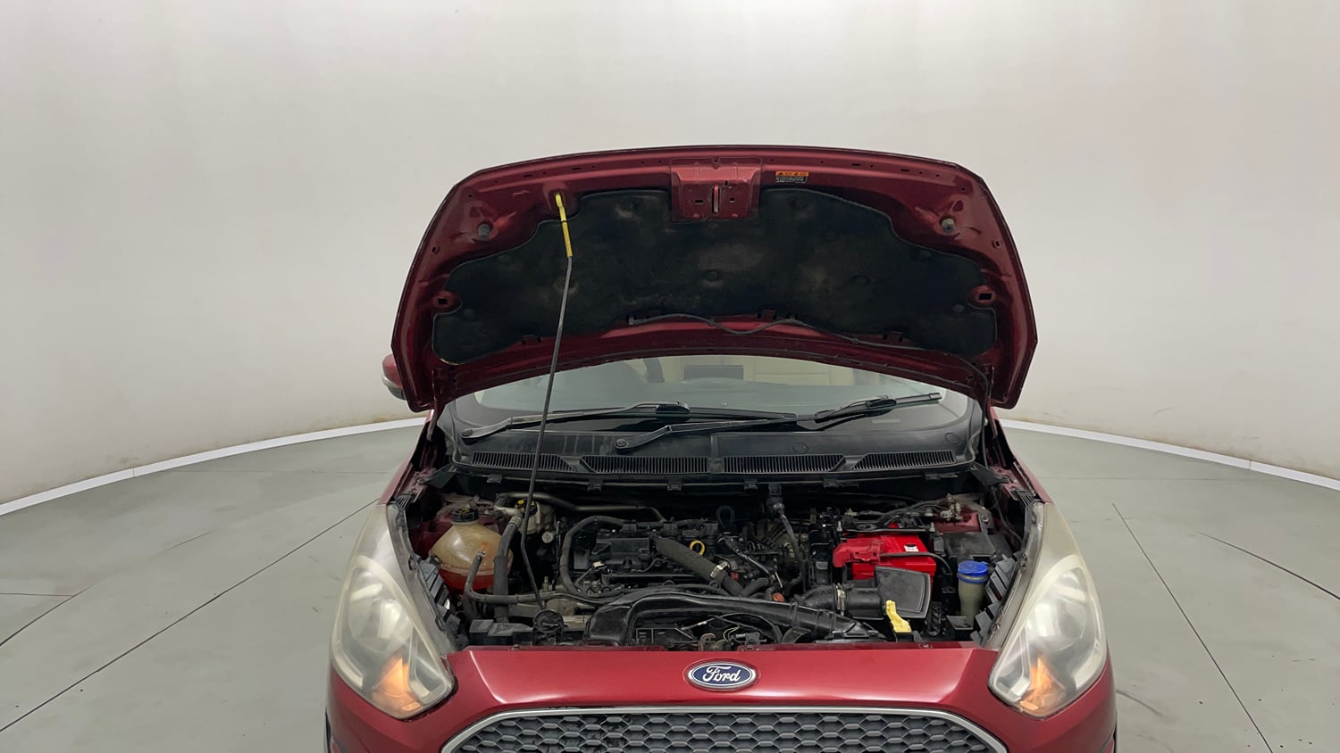 Used 2019 Ford Figo Aspire Titanium 1.2 Ti-VCT Petrol Manual engine ENGINE & BONNET OPEN FRONT VIEW