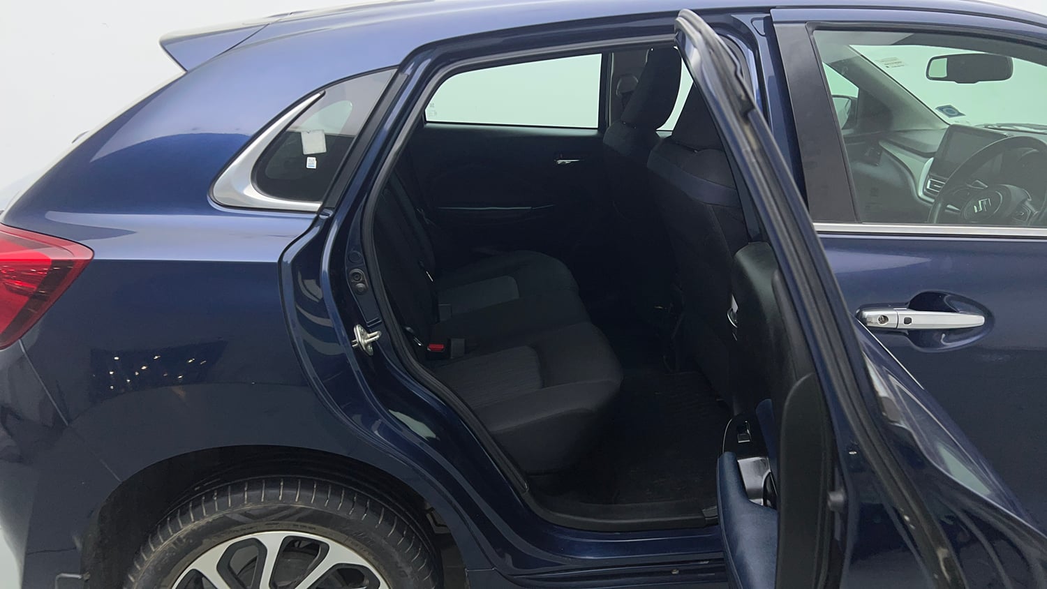 Used 2023 Maruti Suzuki Baleno Alpha AGS Petrol Automatic interior RIGHT SIDE REAR DOOR CABIN VIEW