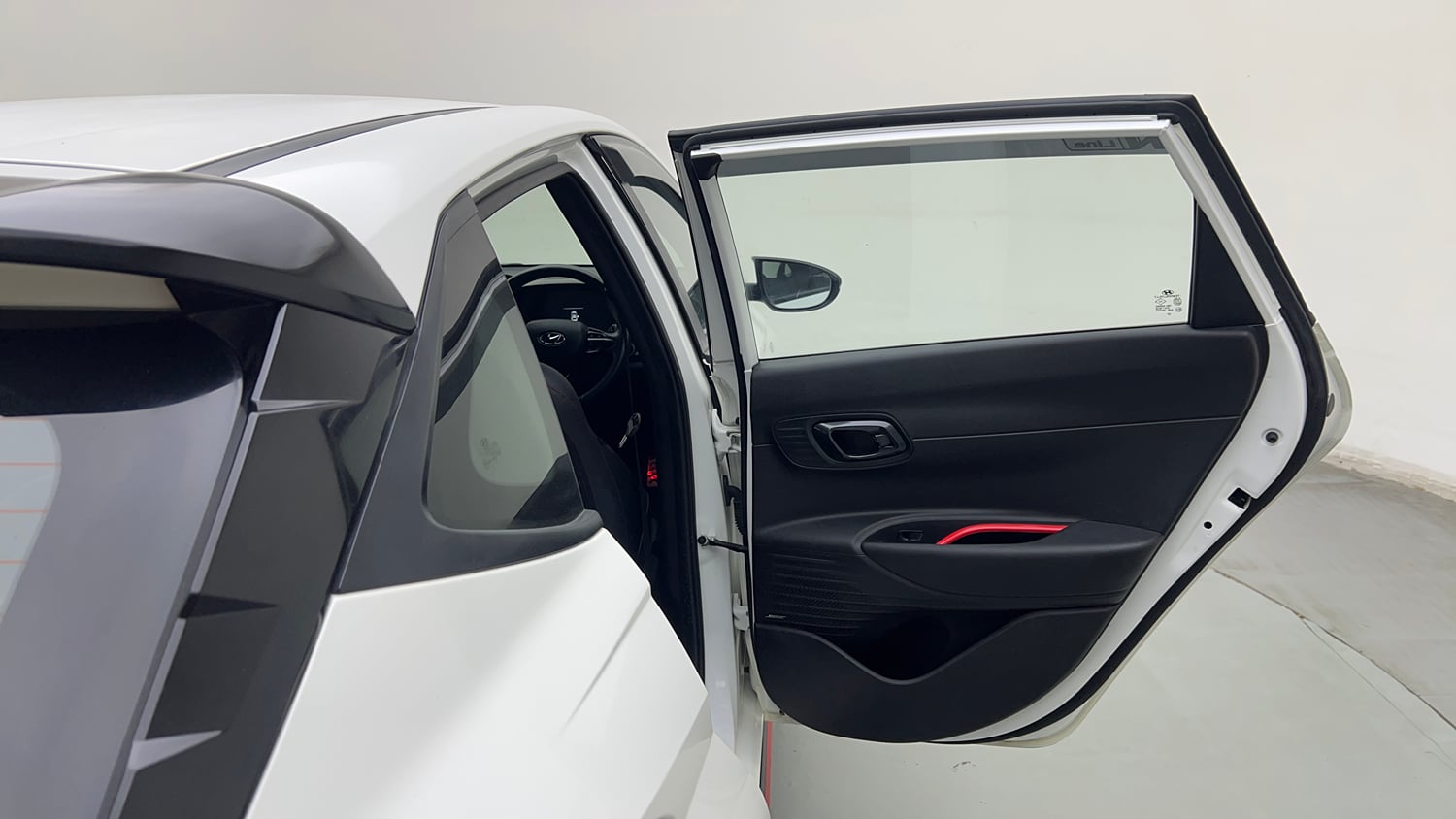 Used 2022 Hyundai i20 N Line N8 1.0 Turbo DCT Petrol Automatic interior RIGHT REAR DOOR OPEN VIEW