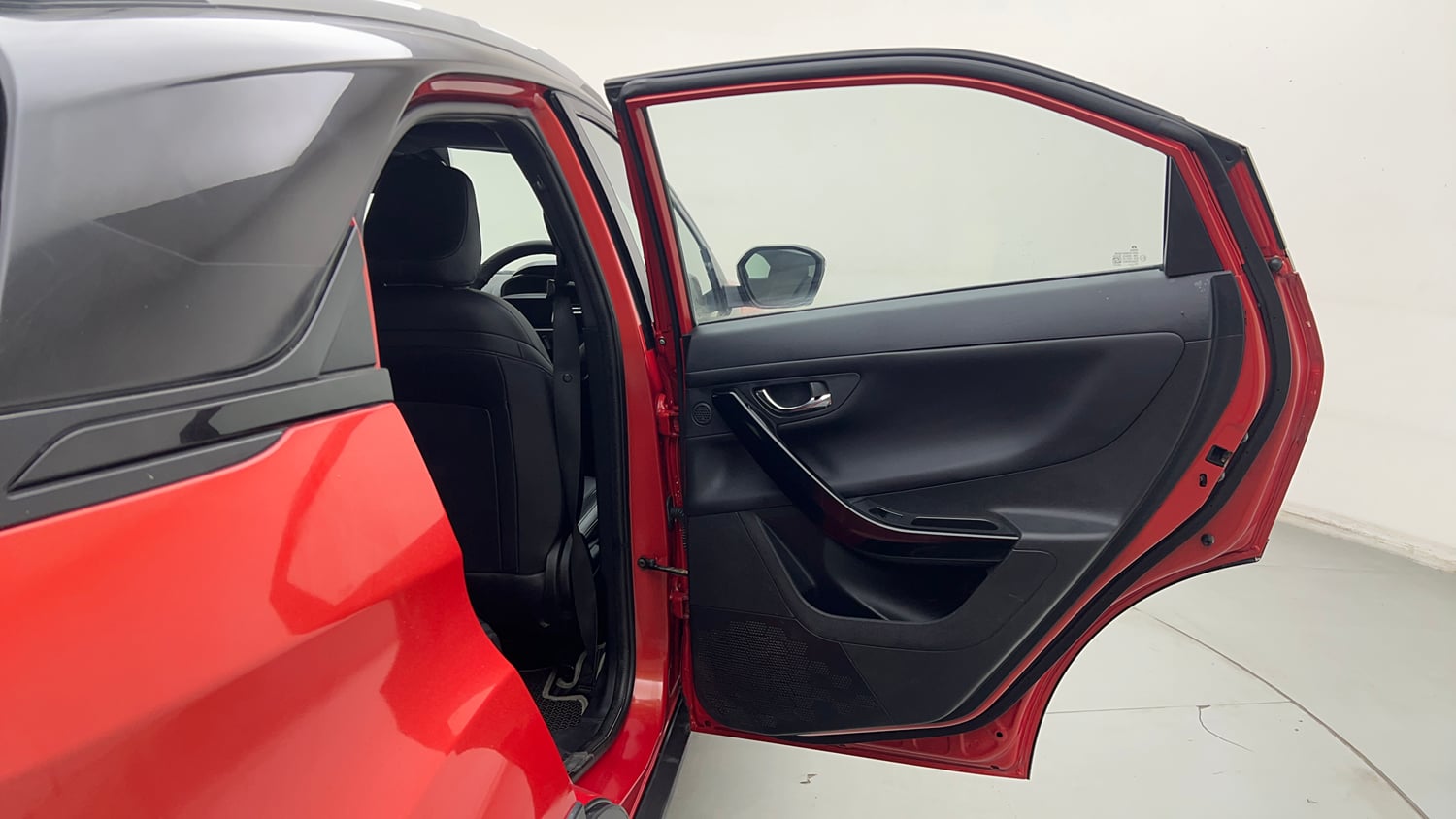 Used 2026 Tata Nexon Fearless Plus S 1.2 Revotron Petrol 7DCA DT Petrol Automatic interior RIGHT REAR DOOR OPEN VIEW