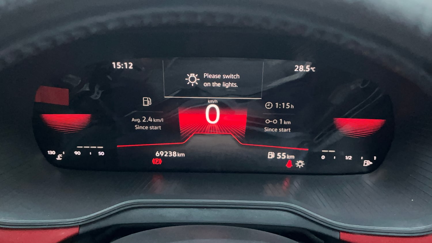 Used 2023 Skoda Kushaq Monte Carlo 1.5L TSI MT Petrol Manual interior CLUSTERMETER VIEW
