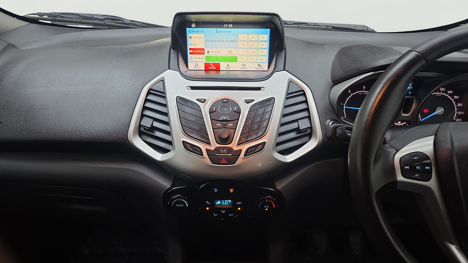 Used 2017 Ford EcoSport Titanium 1.5L TDCi Diesel Manual interior MUSIC SYSTEM & AC CONTROL VIEW