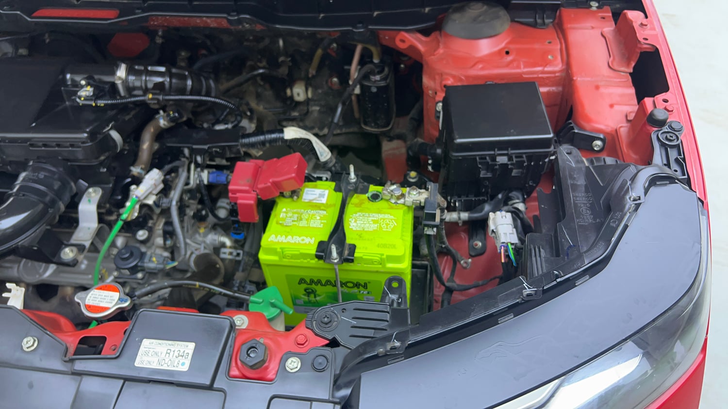 Used 2022 Maruti Suzuki Brezza Vxi AT Petrol Automatic engine ENGINE LEFT SIDE VIEW