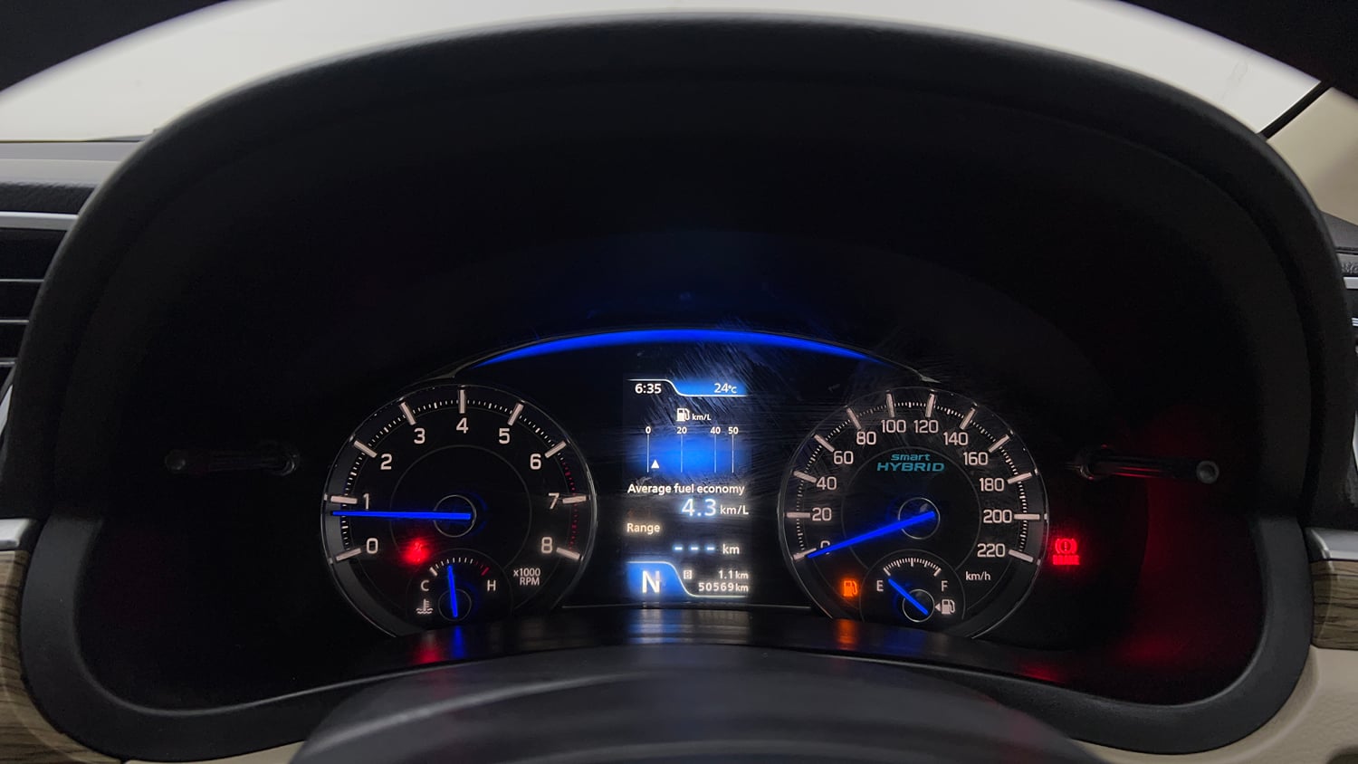 Used 2022 Maruti Suzuki Ciaz Alpha 1.5 AT Petrol Automatic interior CLUSTERMETER VIEW