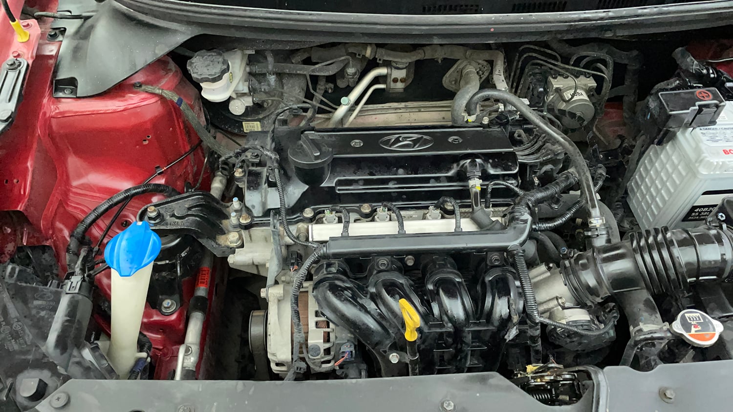 Used 2017 Hyundai Elite i20 Asta 1.2 (O) Petrol Manual engine ENGINE RIGHT SIDE VIEW