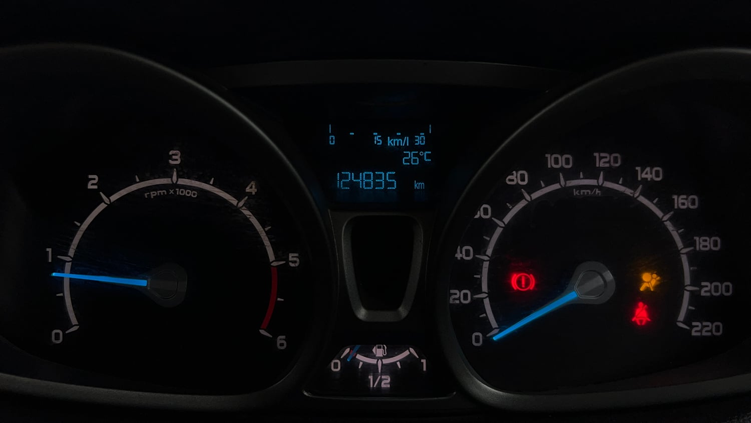 Used 2017 Ford EcoSport Titanium 1.5L TDCi Diesel Manual interior CLUSTERMETER VIEW