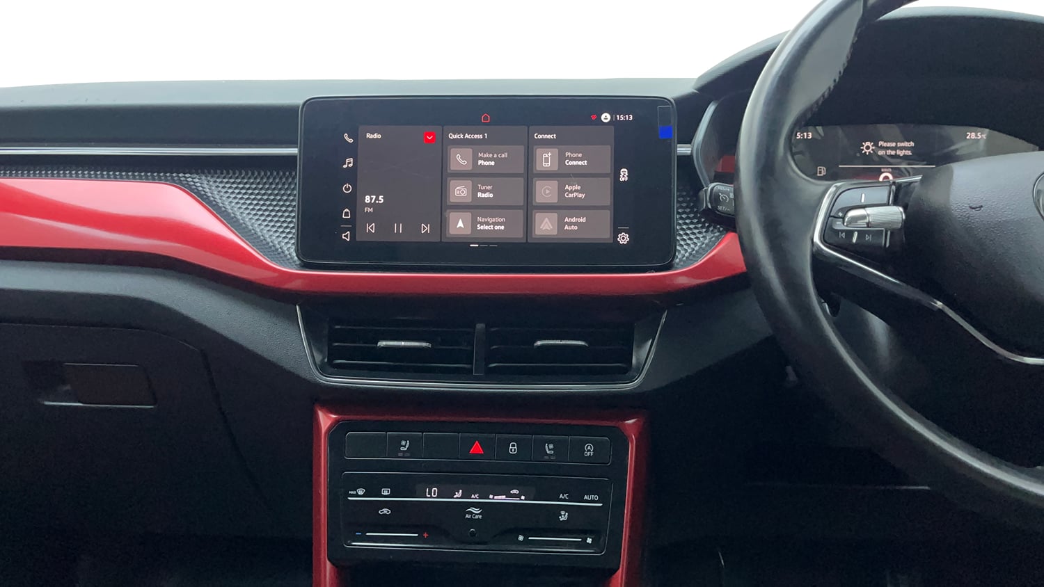 Used 2023 Skoda Kushaq Monte Carlo 1.5L TSI MT Petrol Manual interior MUSIC SYSTEM & AC CONTROL VIEW