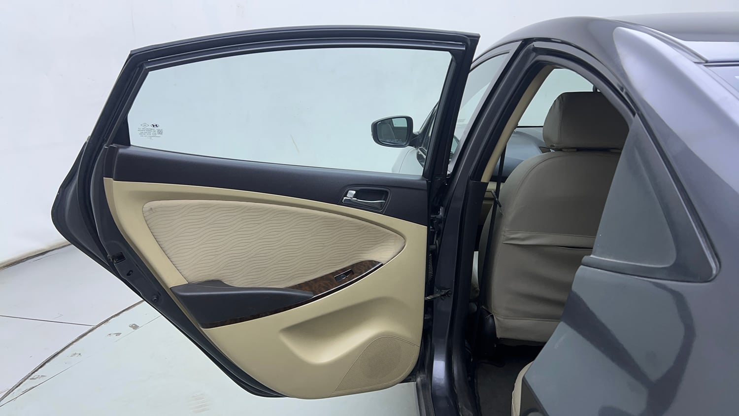Used 2012 Hyundai Verna Fluidic 1.6 VTVT SX Petrol Manual interior LEFT REAR DOOR OPEN VIEW