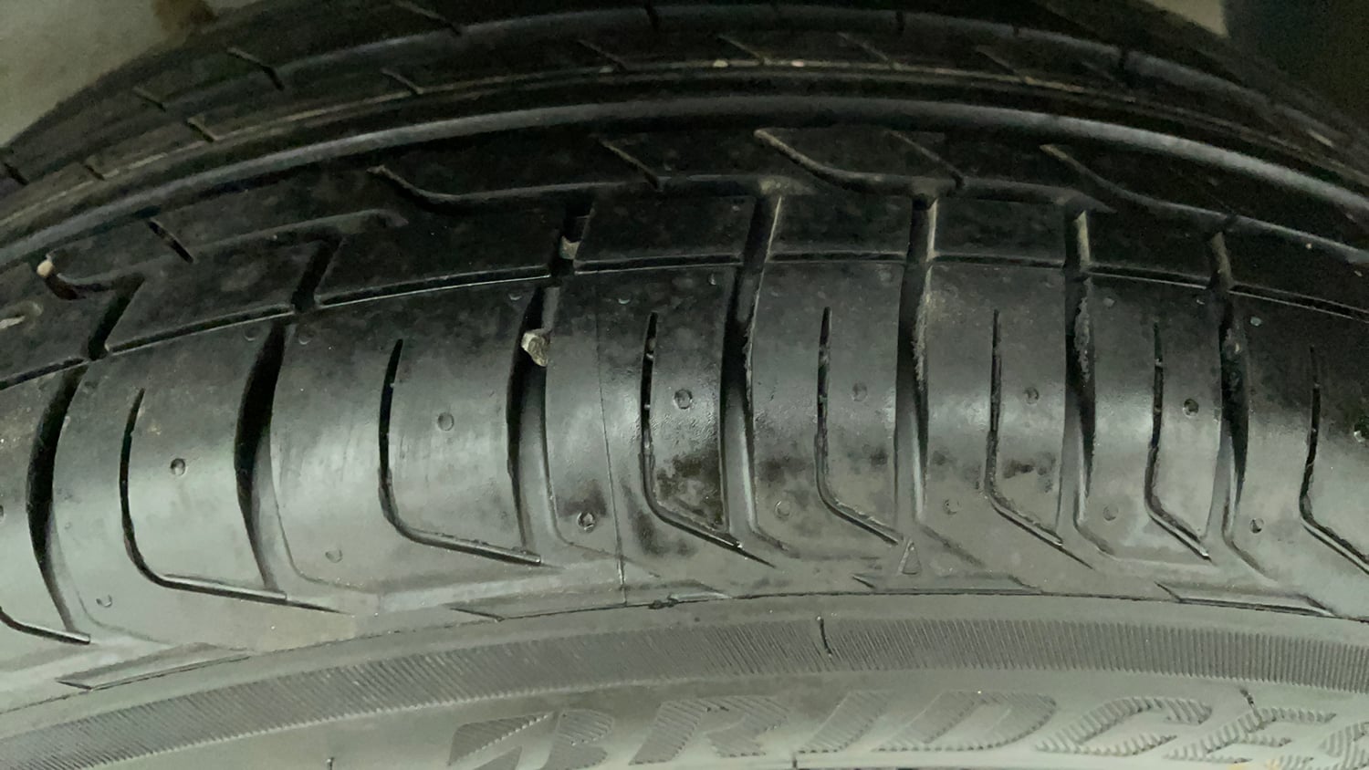 Used 2024 Tata Nexon Smart 1.2 Revotron Petrol 5MT Petrol Manual tyres LEFT REAR TYRE TREAD VIEW