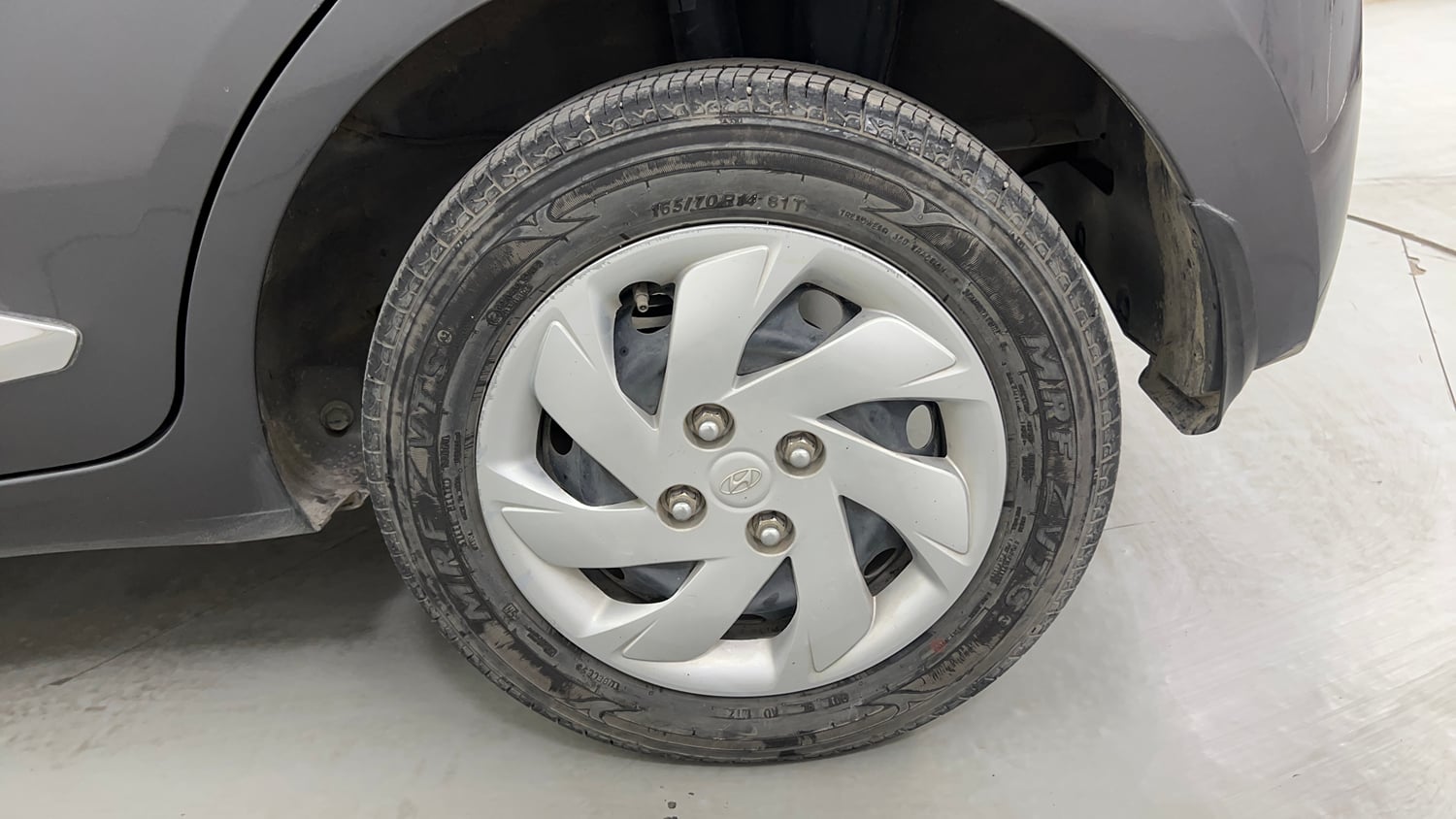 Used 2021 Hyundai Santro Sportz AMT Petrol Automatic tyres LEFT REAR TYRE RIM VIEW