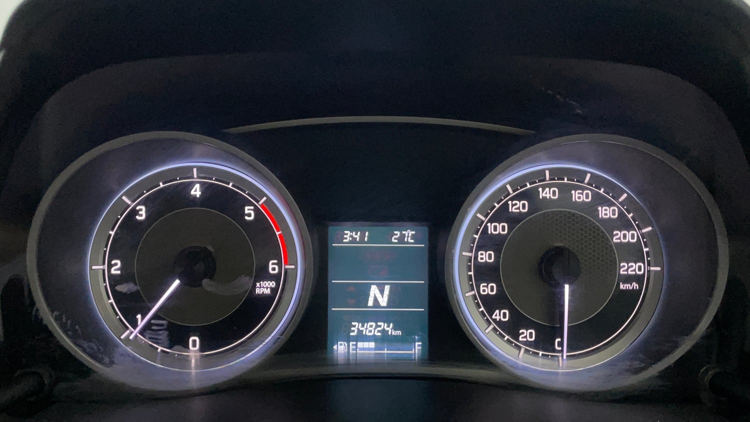Used 2019 Maruti Suzuki Dzire ZDi Plus AMT Diesel Automatic interior CLUSTERMETER VIEW