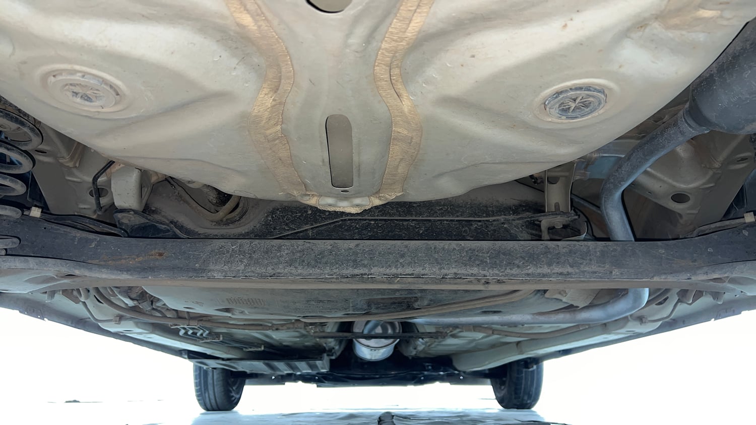 Used 2022 Maruti Suzuki Swift LXi Petrol Manual extra REAR UNDERBODY VIEW (TAKEN FROM REAR)