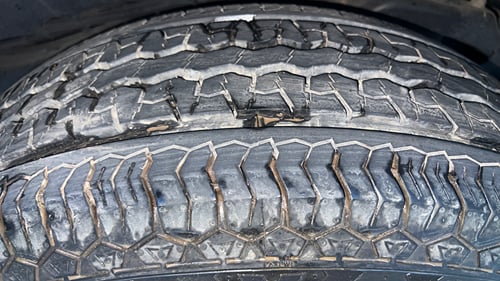 Used 2024 Mahindra Thar Roxx MX5 Diesel MT 2WD Diesel Manual tyres RIGHT REAR TYRE TREAD VIEW