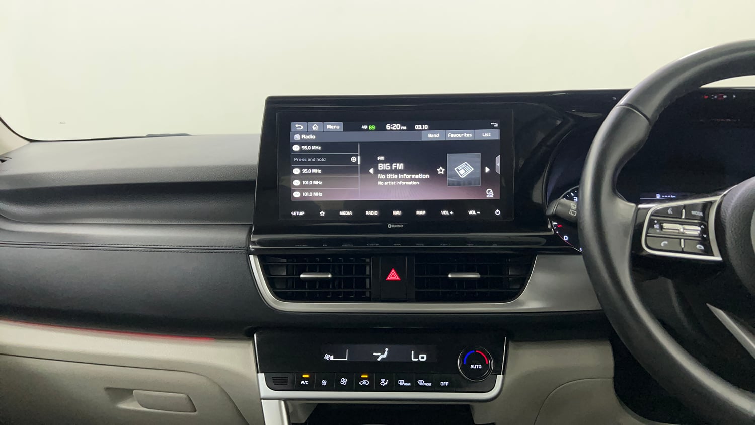 Used 2022 kia Seltos HTX 1.5 IVT Petrol Automatic interior MUSIC SYSTEM & AC CONTROL VIEW