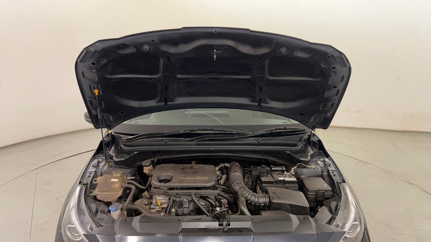 Used 2022 Hyundai New i20 Asta (O) 1.0 Turbo DCT Petrol Automatic engine ENGINE & BONNET OPEN FRONT VIEW