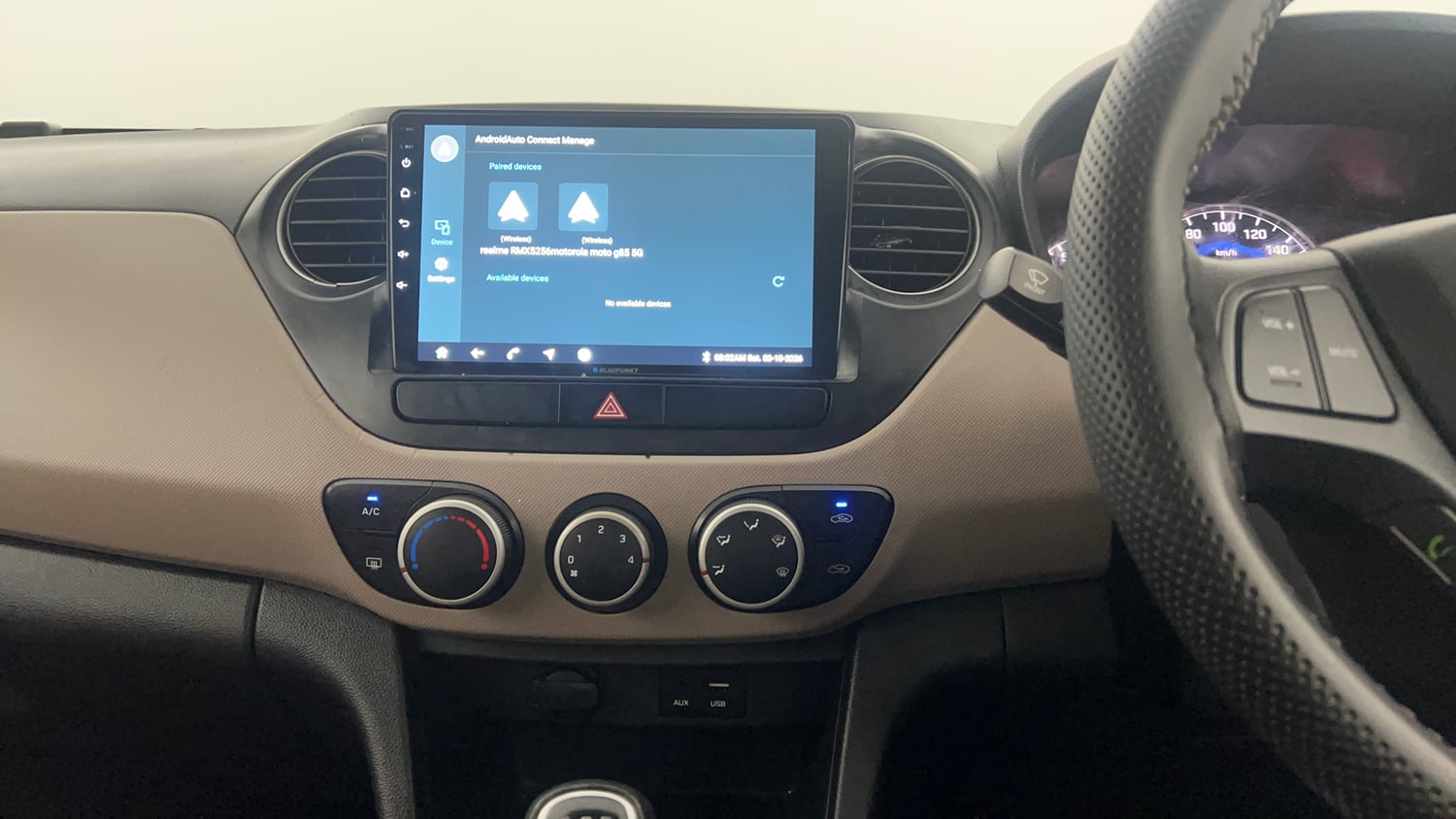 Used 2016 Hyundai Grand i10 Sportz 1.2 Kappa VTVT Petrol Manual interior MUSIC SYSTEM & AC CONTROL VIEW