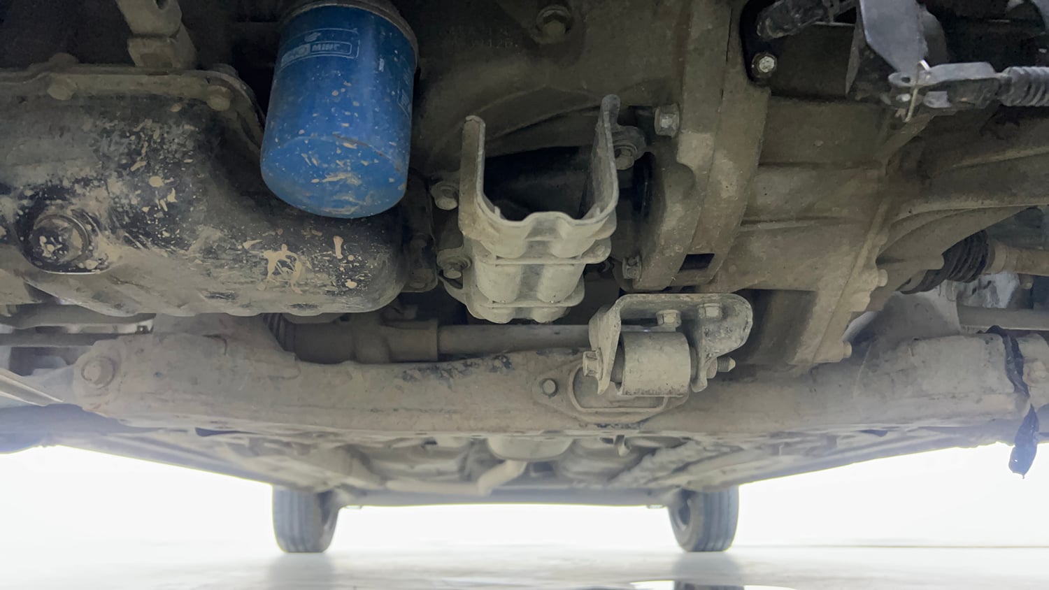 Used 2018 Hyundai Grand i10 Sportz 1.2 Kappa VTVT Petrol Manual extra FRONT LEFT UNDERBODY VIEW