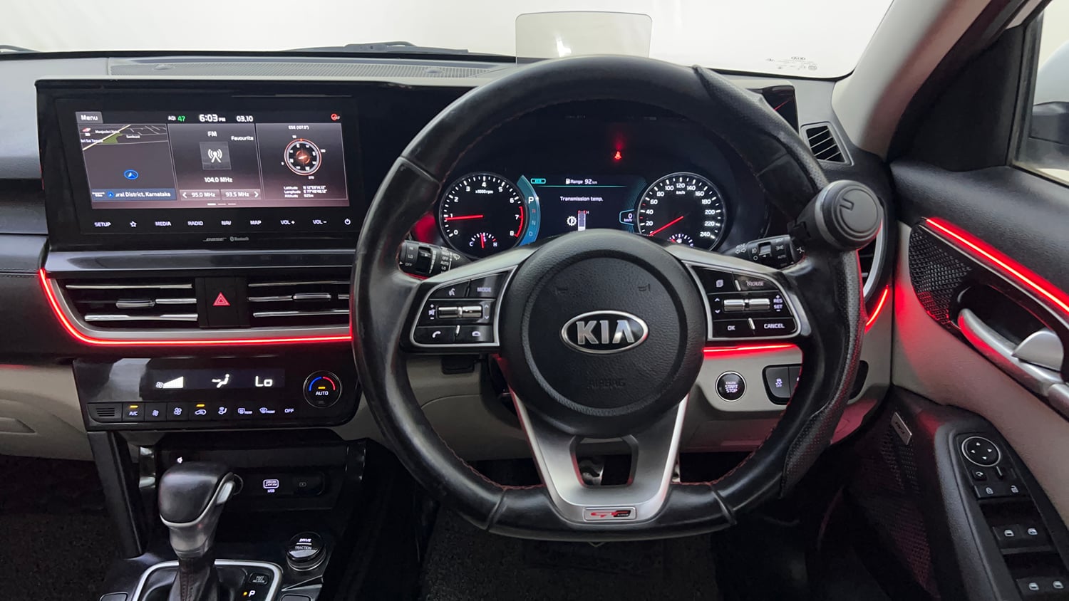 Used 2019 kia Seltos GTX Plus DCT 1.4 Petrol Automatic interior STEERING VIEW
