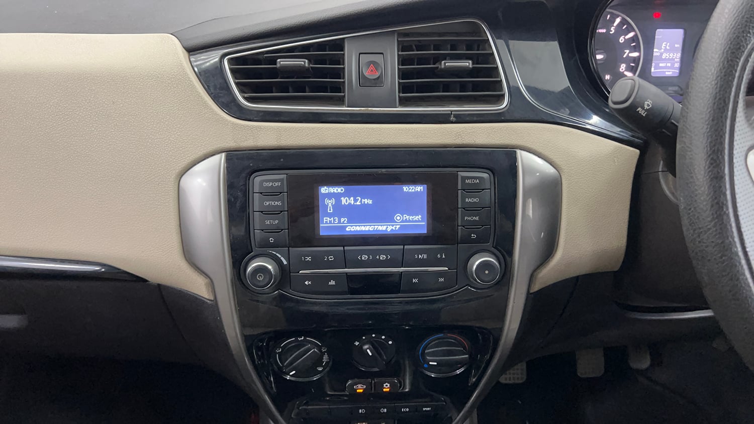 Used 2014 Tata Zest XMS Petrol Petrol Manual interior MUSIC SYSTEM & AC CONTROL VIEW