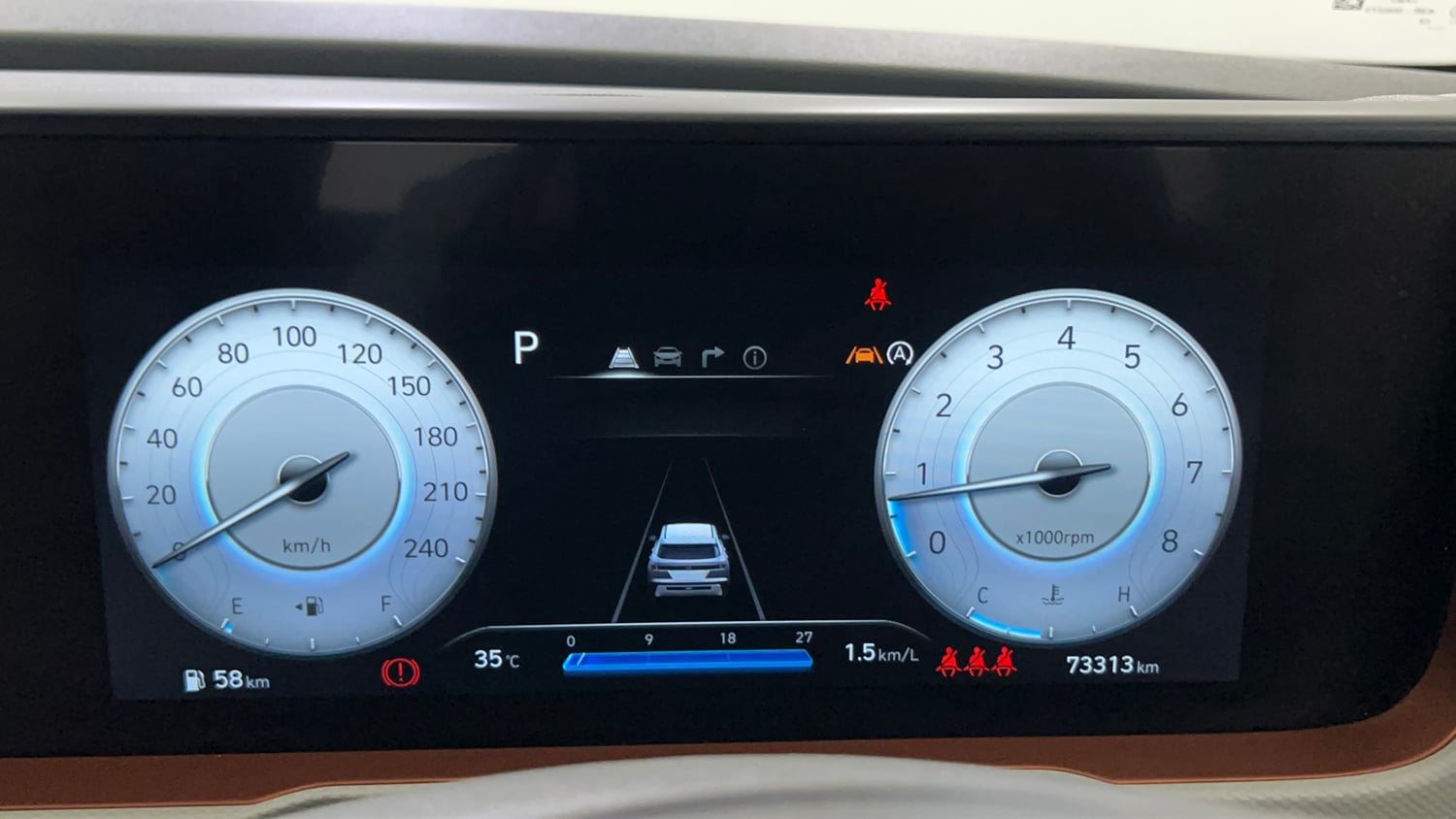 Used 2024 Hyundai Creta 1.5 MPi Petrol IVT SX(O) Petrol Automatic interior CLUSTERMETER VIEW