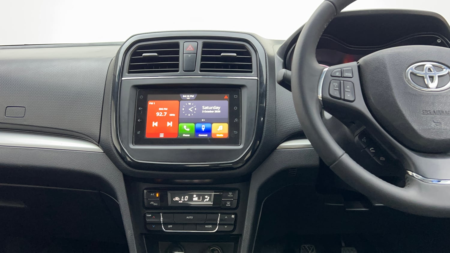 Used 2022 Toyota Urban Cruiser Premium Grade MT Petrol Manual interior MUSIC SYSTEM & AC CONTROL VIEW