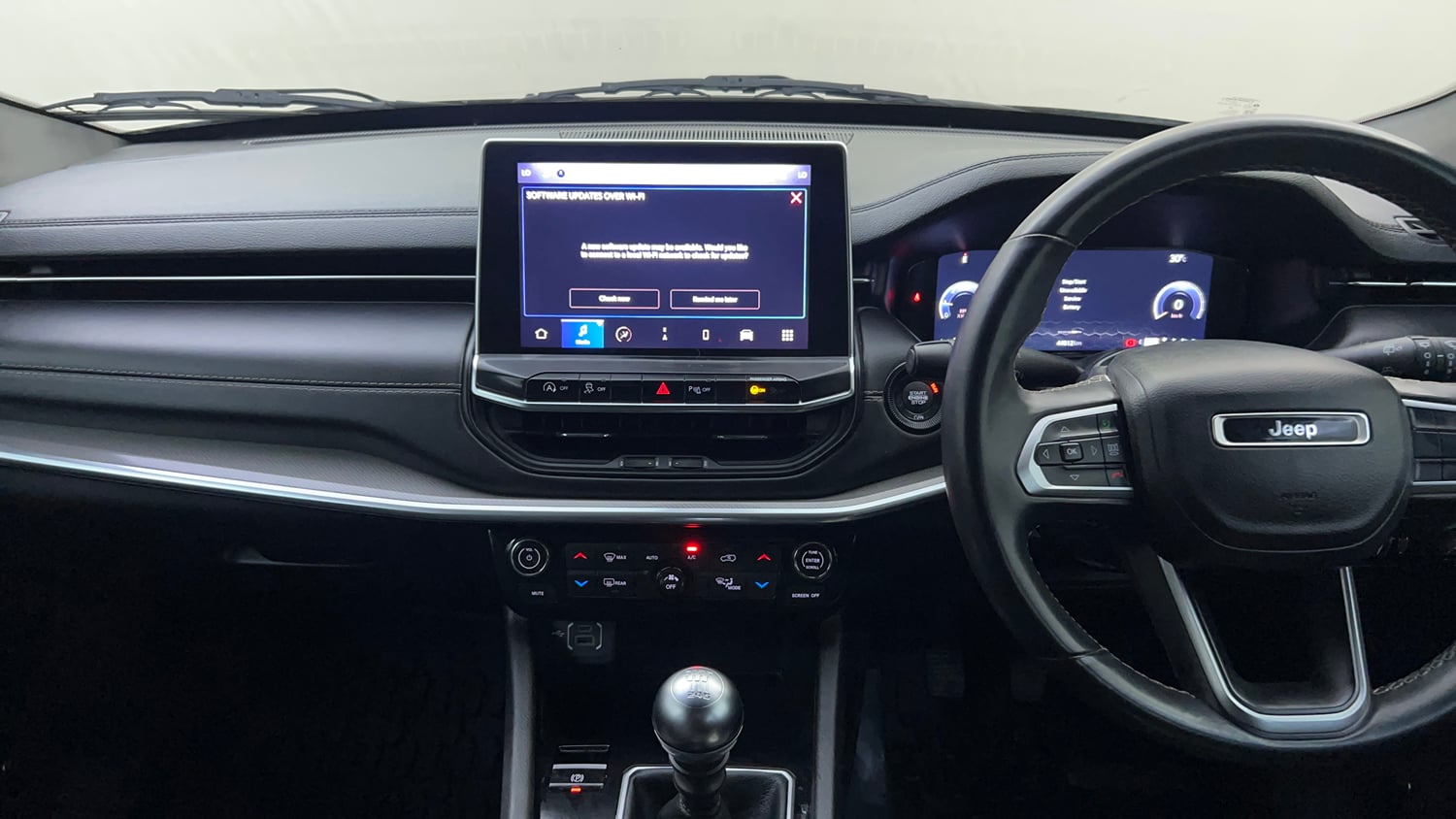Used 2021 Jeep Compass Model S (O) 2.0 Diesel Diesel Manual interior MUSIC SYSTEM & AC CONTROL VIEW