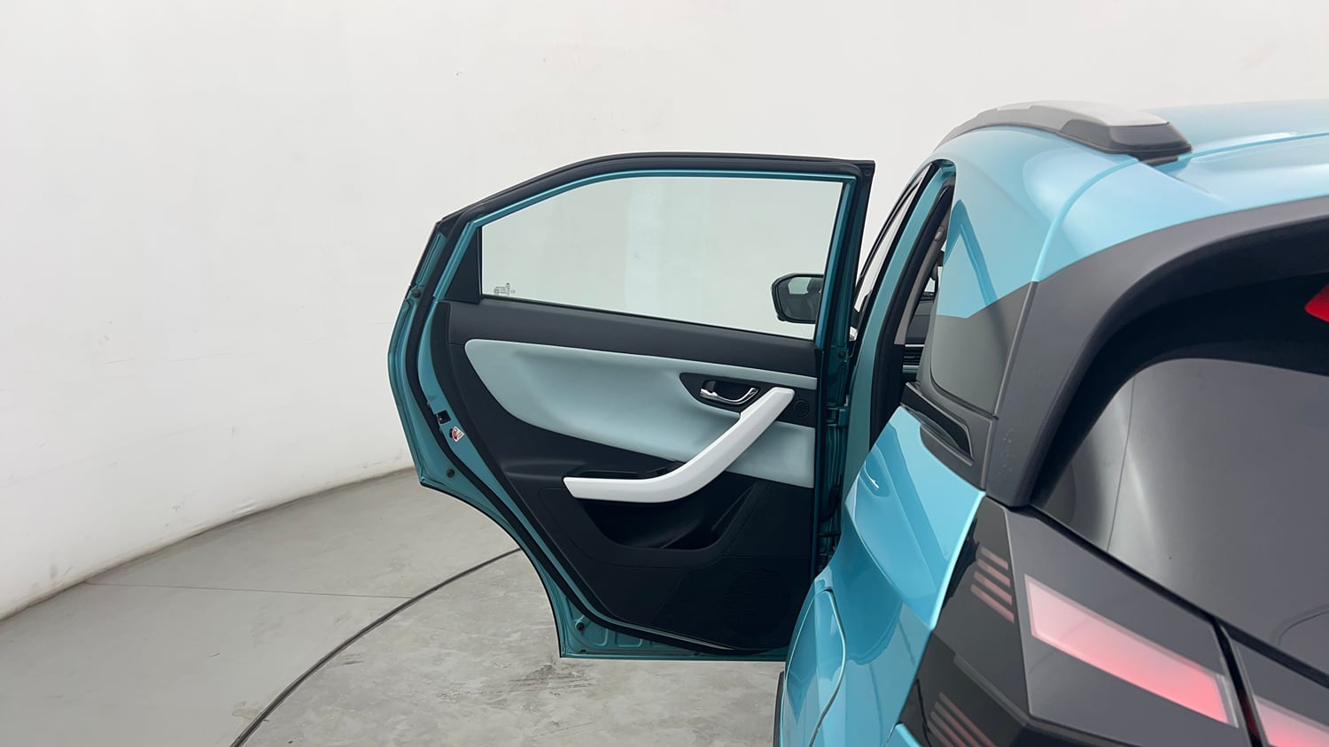 Used 2024 Tata Nexon Creative Plus 1.2 Revotron Petrol 7DCA Petrol Automatic interior LEFT REAR DOOR OPEN VIEW