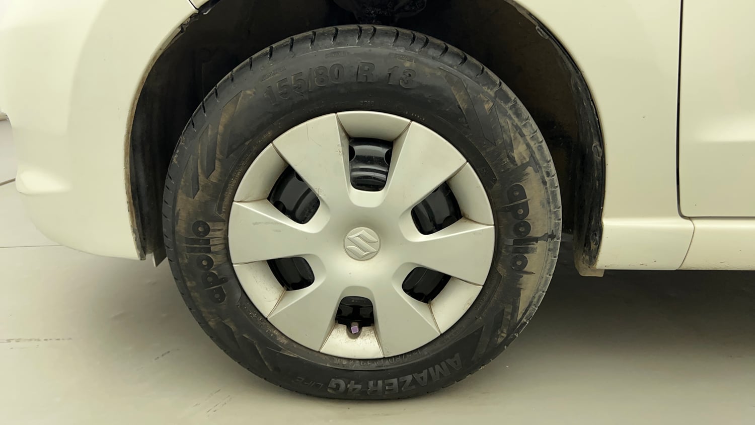 Used 2012 Maruti Suzuki A-Star Vxi Petrol Manual tyres LEFT FRONT TYRE RIM VIEW