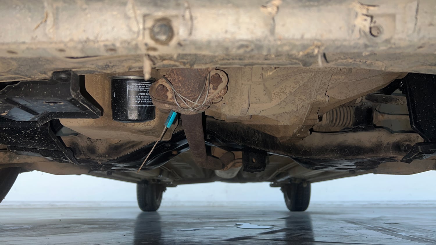 Used 2018 Maruti Suzuki Celerio ZXi (O) AMT Petrol Automatic extra FRONT LEFT UNDERBODY VIEW