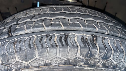 Used 2024 Mahindra Thar Roxx MX5 Diesel MT 2WD Diesel Manual tyres LEFT FRONT TYRE TREAD VIEW