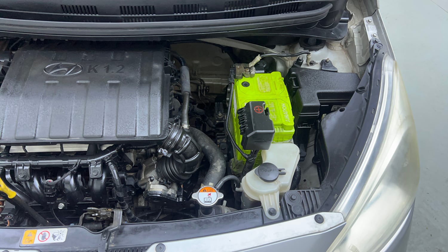 Used 2017 Hyundai Grand i10 Sportz 1.2 Kappa VTVT Petrol Manual engine ENGINE LEFT SIDE VIEW
