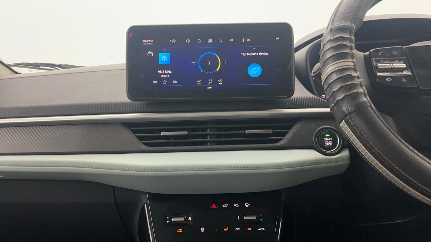 Used 2024 Tata Nexon Creative Plus 1.2 Revotron Petrol 7DCA Petrol Automatic interior MUSIC SYSTEM & AC CONTROL VIEW