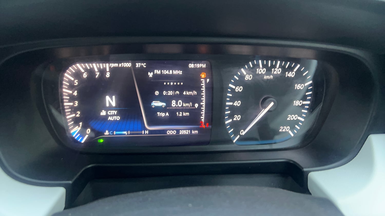 Used 2023 Tata Punch Creative AMT Petrol Automatic interior CLUSTERMETER VIEW