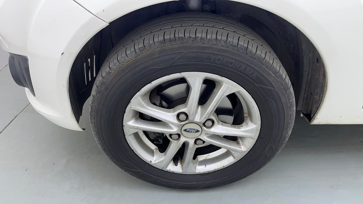 Used 2014 Ford Figo Duratorq Diesel EXI 1.4 Diesel Manual tyres LEFT FRONT TYRE RIM VIEW
