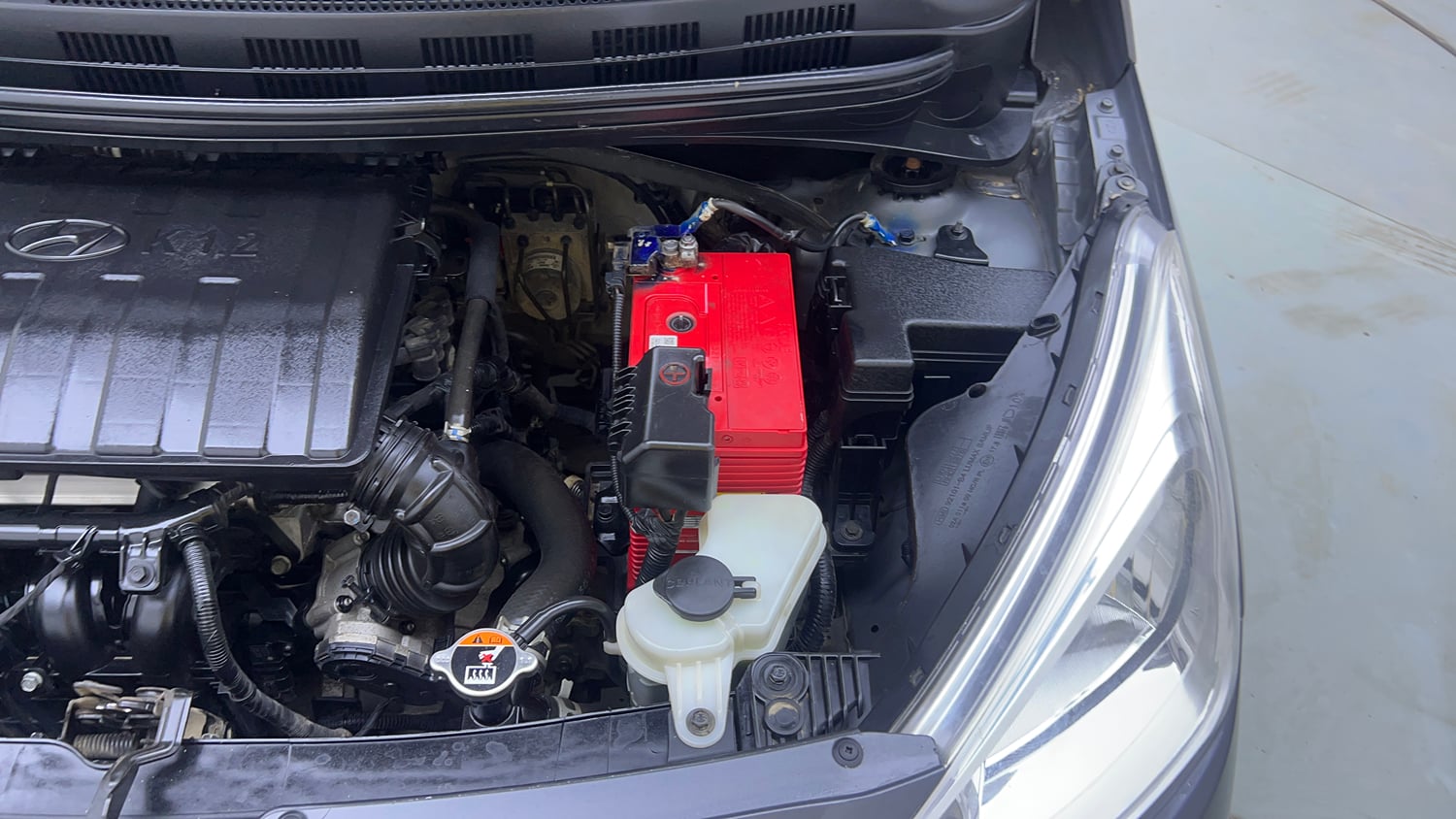 Used 2018 Hyundai Grand i10 Sportz 1.2 Kappa VTVT Petrol Manual engine ENGINE LEFT SIDE VIEW