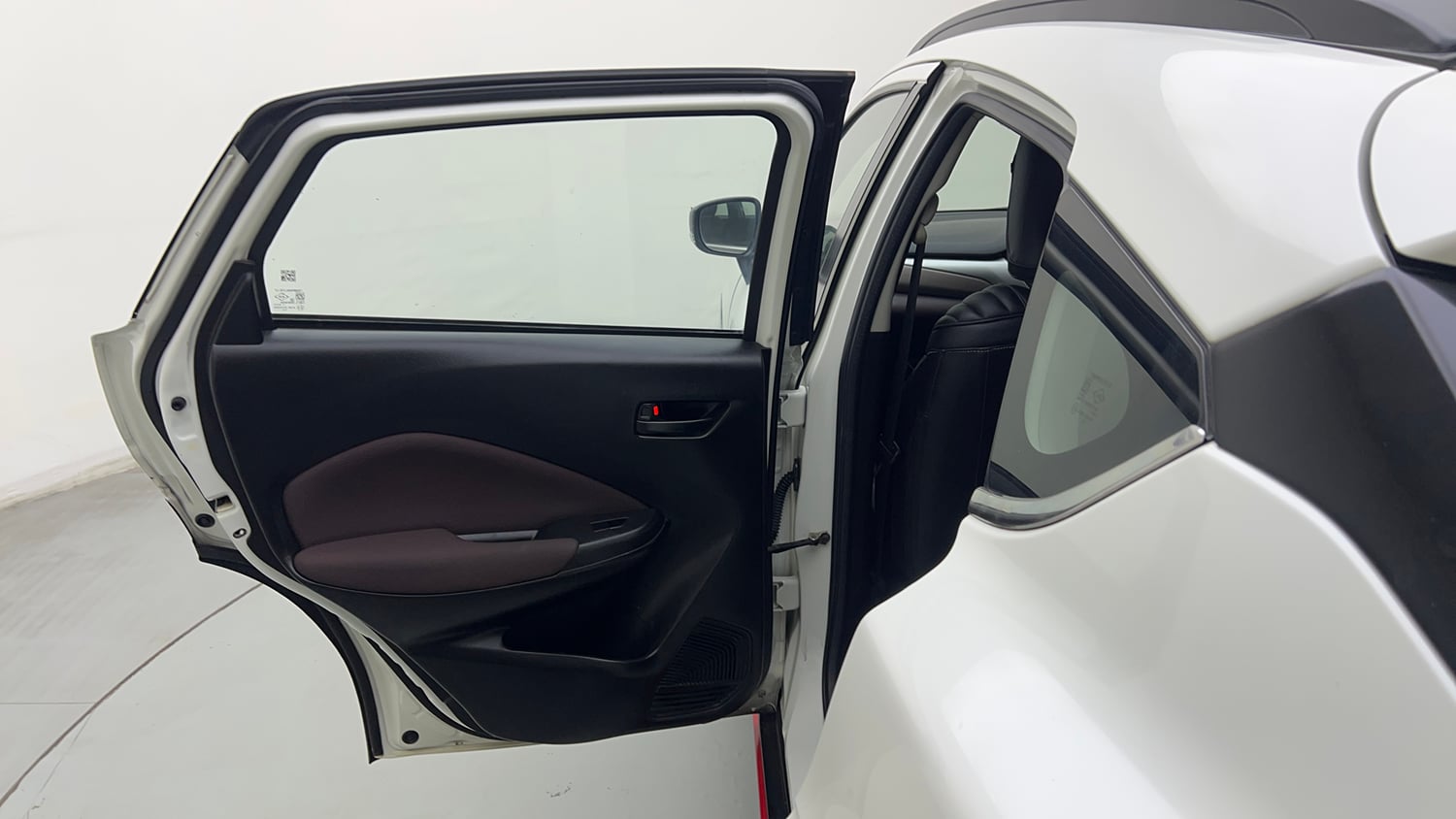 Used 2023 Maruti Suzuki Fronx Delta Plus 1.2L MT Petrol Manual interior LEFT REAR DOOR OPEN VIEW