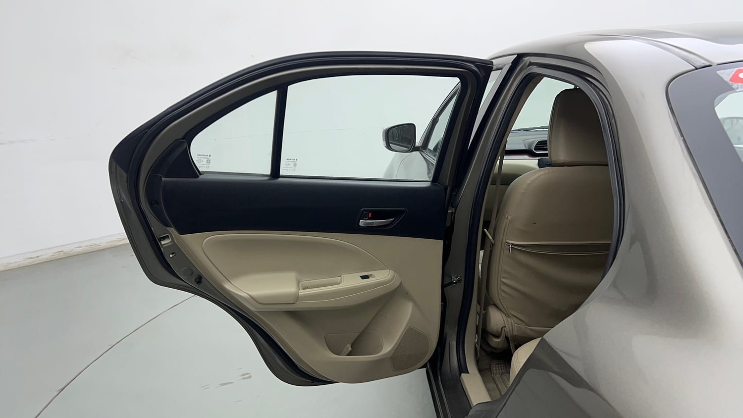 Used 2018 Maruti Suzuki Dzire VDi Diesel Manual interior LEFT REAR DOOR OPEN VIEW