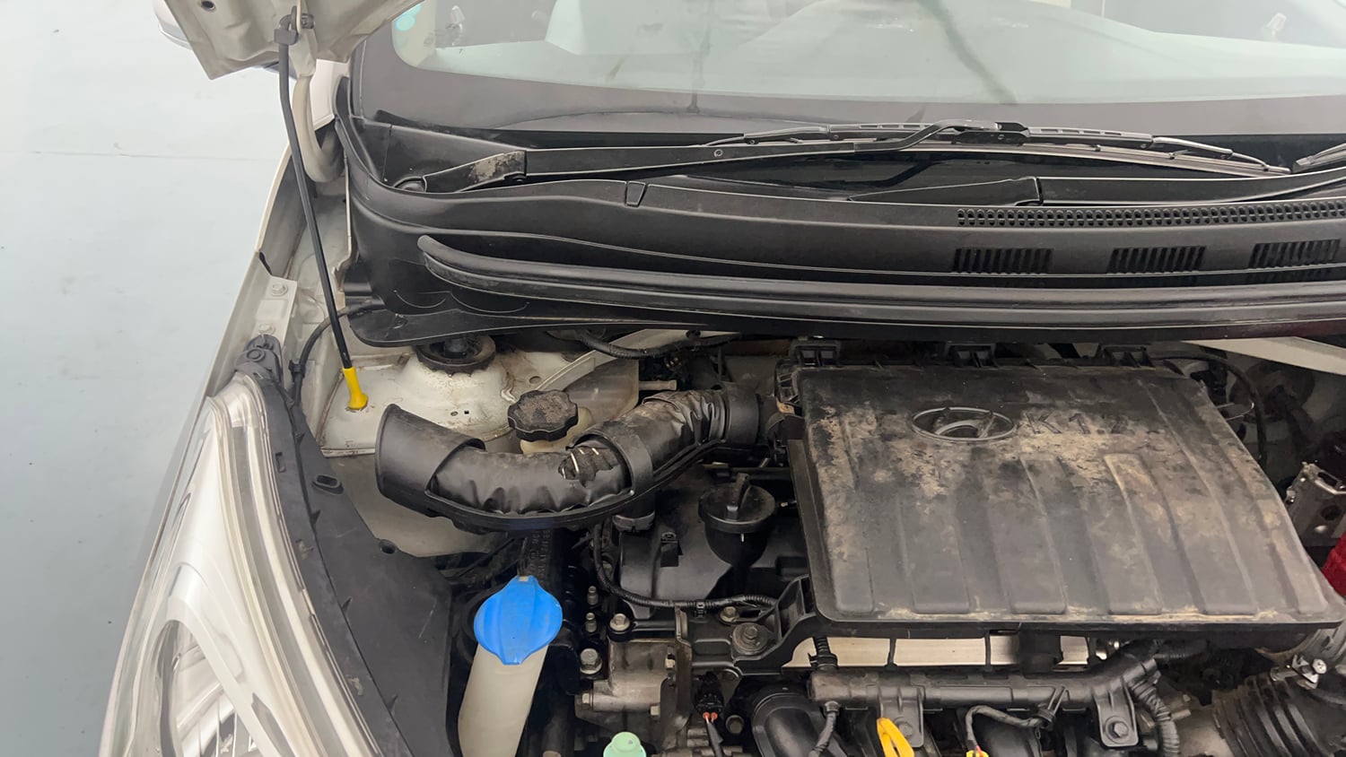 Used 2016 Hyundai Grand i10 Sportz 1.2 Kappa VTVT Petrol Manual engine ENGINE RIGHT SIDE HINGE & APRON VIEW