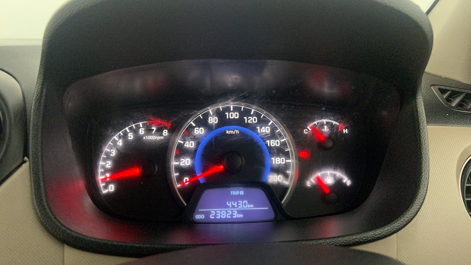Used 2016 Hyundai Grand i10 Sportz 1.2 Kappa VTVT Petrol Manual interior CLUSTERMETER VIEW