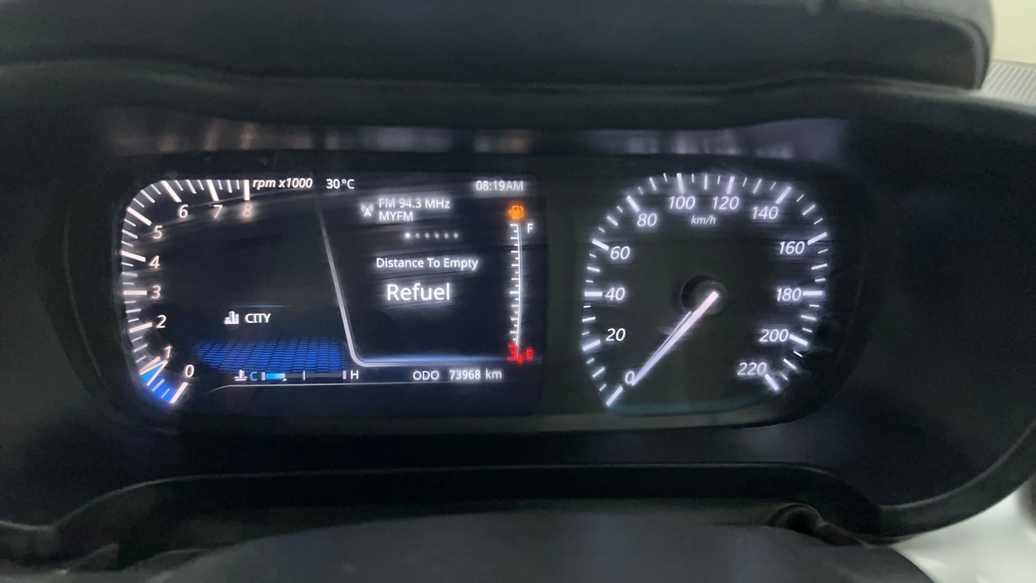 Used 2022 Tata Altroz XZ Plus Petrol+CNG (Outside Fitted) Cng Manual interior CLUSTERMETER VIEW