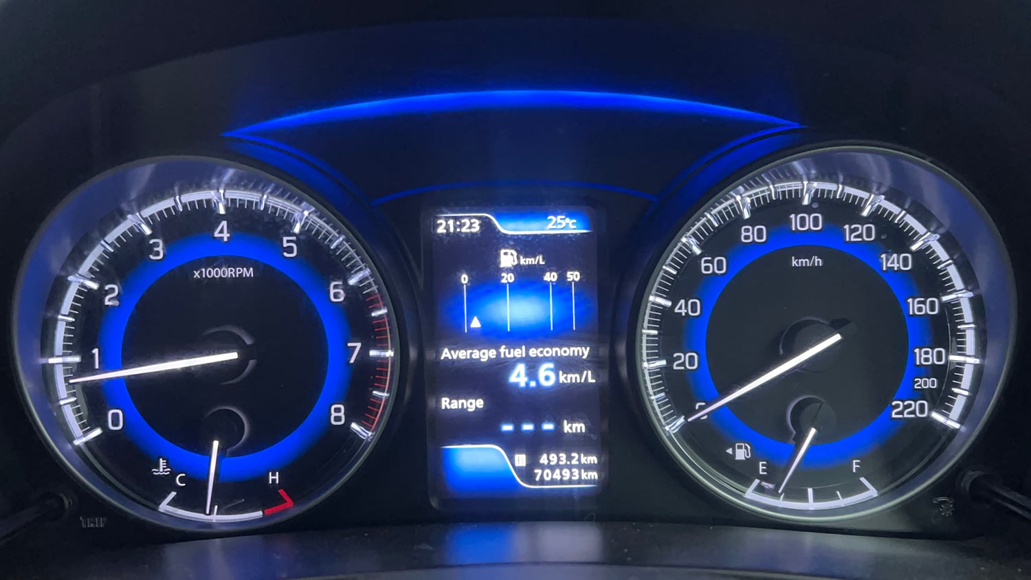 Used 2018 Maruti Suzuki Baleno Zeta 1.2 Petrol Manual interior CLUSTERMETER VIEW