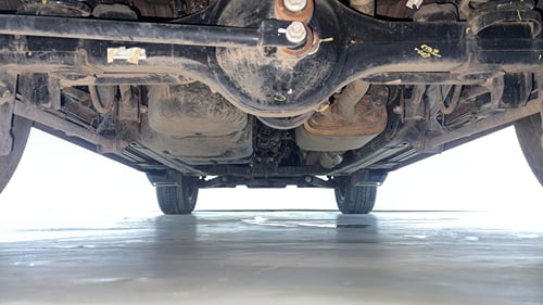 Used 2024 Mahindra Thar Roxx MX5 Diesel MT 2WD Diesel Manual extra REAR UNDERBODY VIEW (TAKEN FROM REAR)