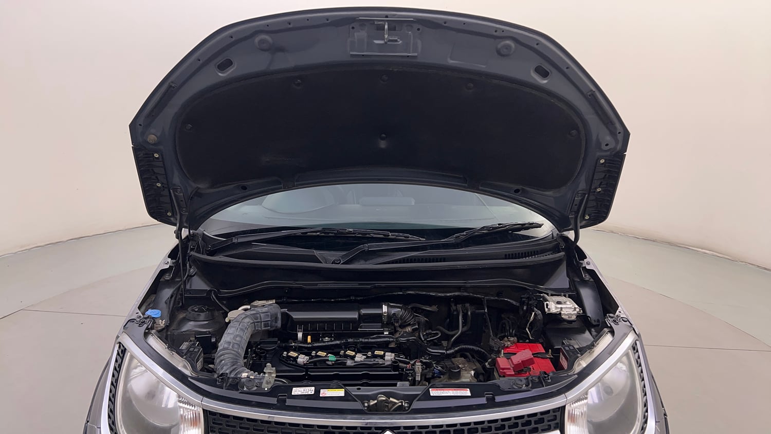 Used 2017 Maruti Suzuki Ignis Zeta 1.2 AMT Petrol Automatic engine ENGINE & BONNET OPEN FRONT VIEW