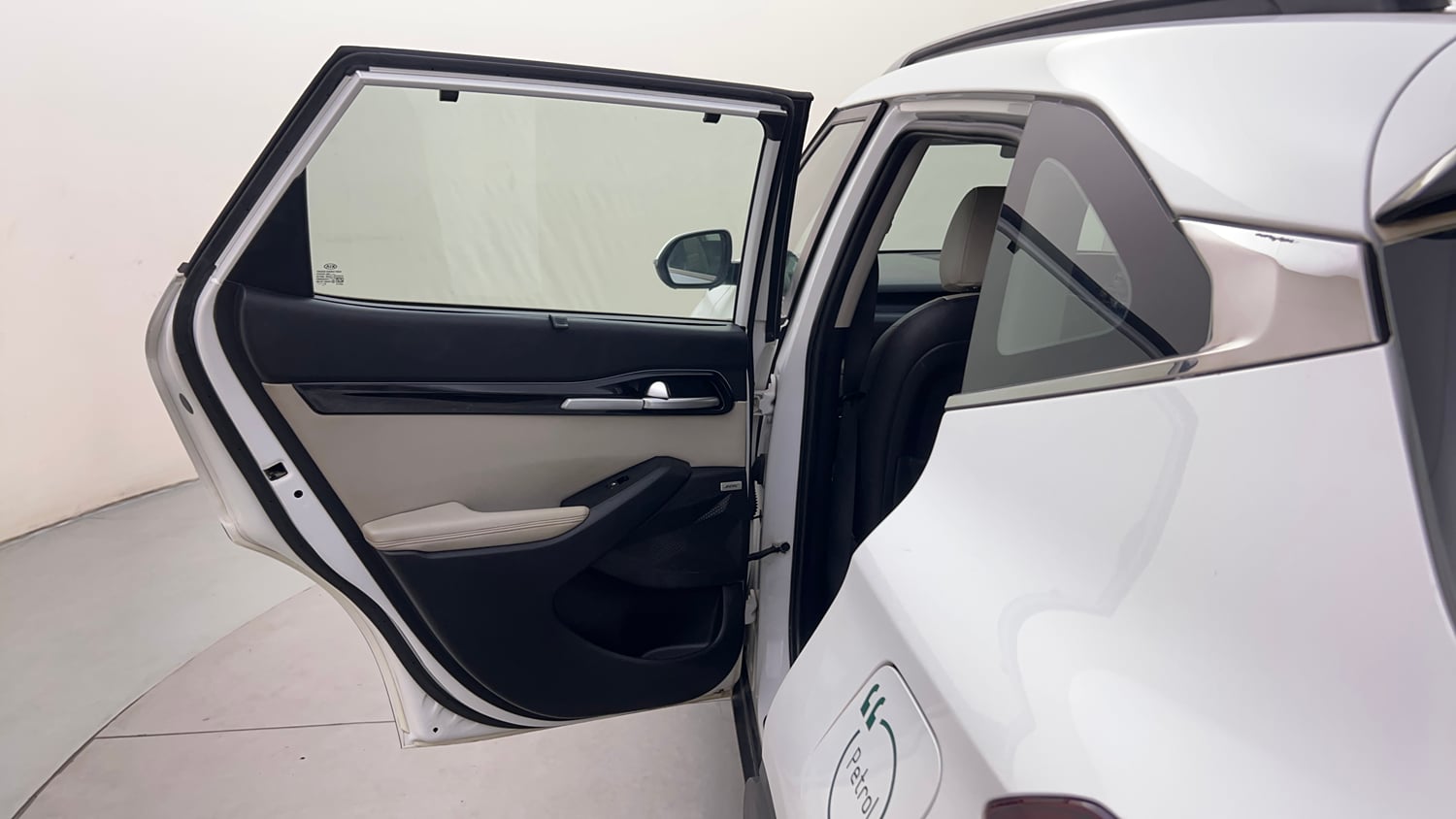 Used 2019 kia Seltos GTX Plus DCT 1.4 Petrol Automatic interior LEFT REAR DOOR OPEN VIEW