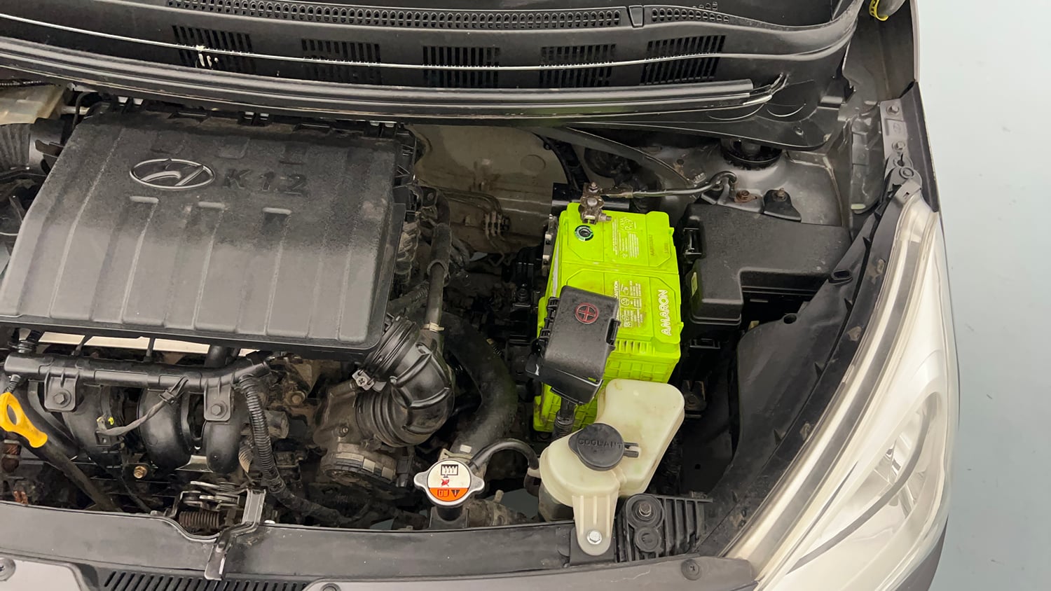 Used 2015 Hyundai Grand i10 Sportz 1.2 Kappa VTVT Petrol Manual engine ENGINE LEFT SIDE VIEW