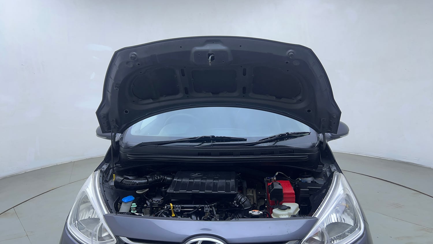 Used 2018 Hyundai Grand i10 Sportz 1.2 Kappa VTVT Petrol Manual engine ENGINE & BONNET OPEN FRONT VIEW